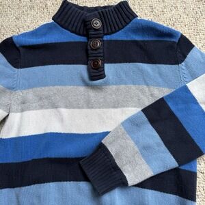 Gymboree Alpine Road Blue Stripe Boys Sweater Size 7-8‎